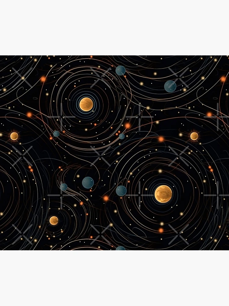 Thumbnail 3 of 3, Tapestry, Interstellar Pattern designed and sold by SideSignal.