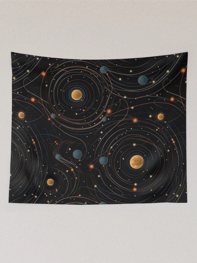 Thumbnail 2 of 3, Tapestry, Interstellar Pattern designed and sold by SideSignal.