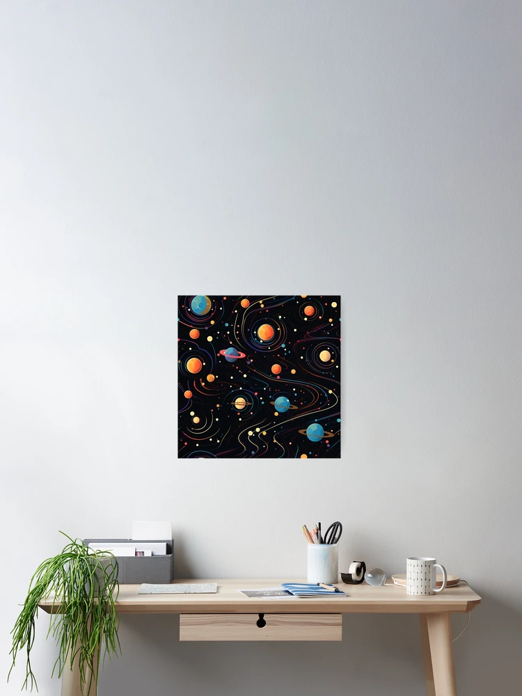 Thumbnail 2 of 3, Poster, Interstellar Pattern designed and sold by SideSignal.