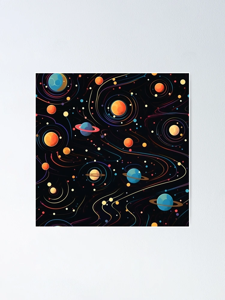 Thumbnail 1 of 3, Poster, Interstellar Pattern designed and sold by SideSignal.