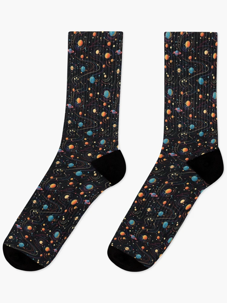 Thumbnail 1 of 5, Socks, Interstellar Pattern designed and sold by SideSignal.