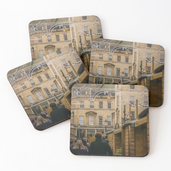 Item preview, Street photography of Christmas Market on Union St in cotswold city Bath designed and sold by Rowena Ko.
