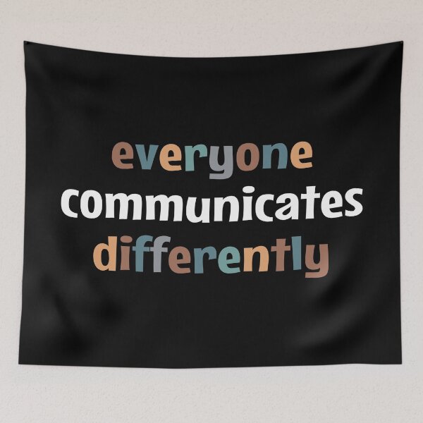 Item preview, Everyone Communicates Differently - Autism awareness designed and sold by MOONINSPIRATION.