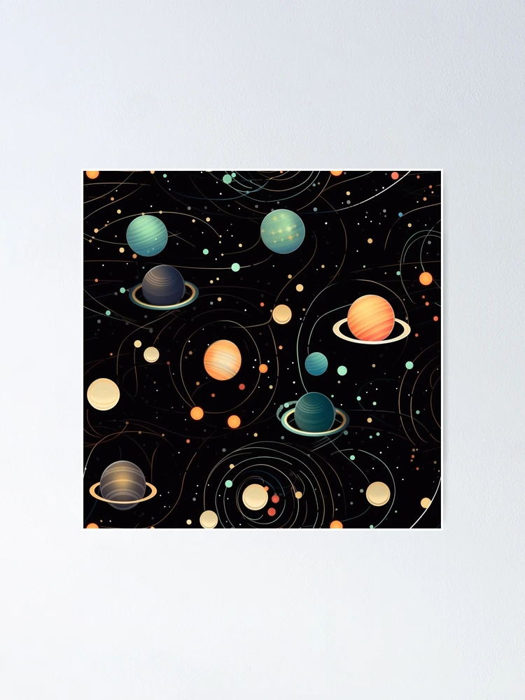 Thumbnail 1 of 3, Poster, Interstellar Pattern designed and sold by SideSignal.