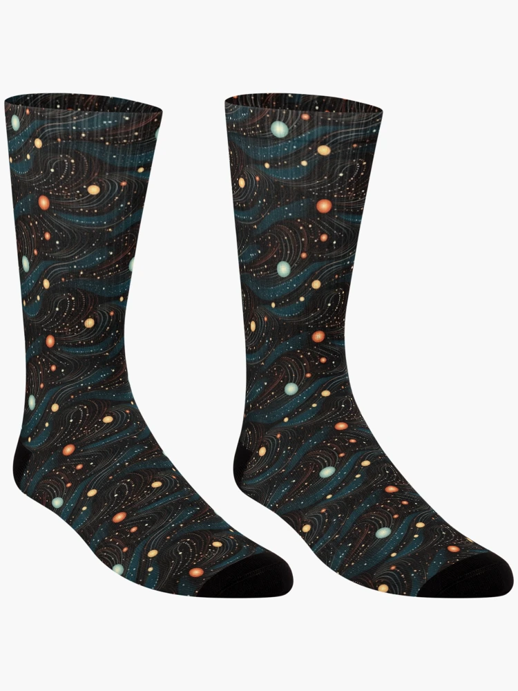 Thumbnail 3 of 5, Socks, Interstellar Pattern designed and sold by SideSignal.
