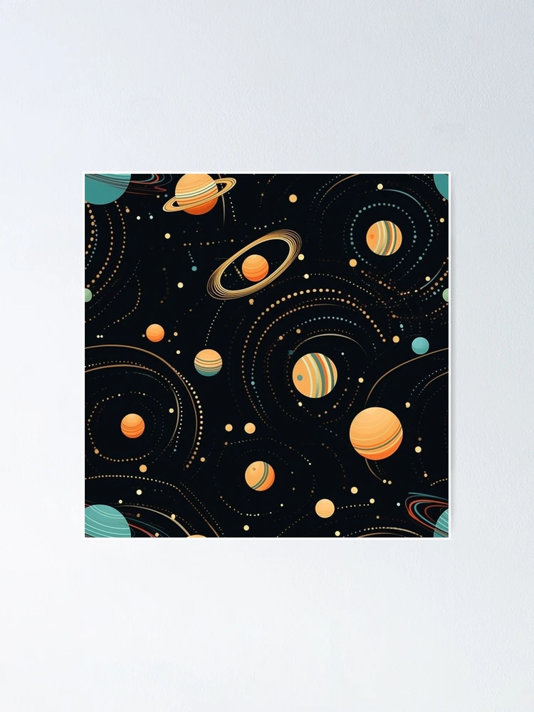 Thumbnail 1 of 3, Poster, Interstellar Pattern designed and sold by SideSignal.
