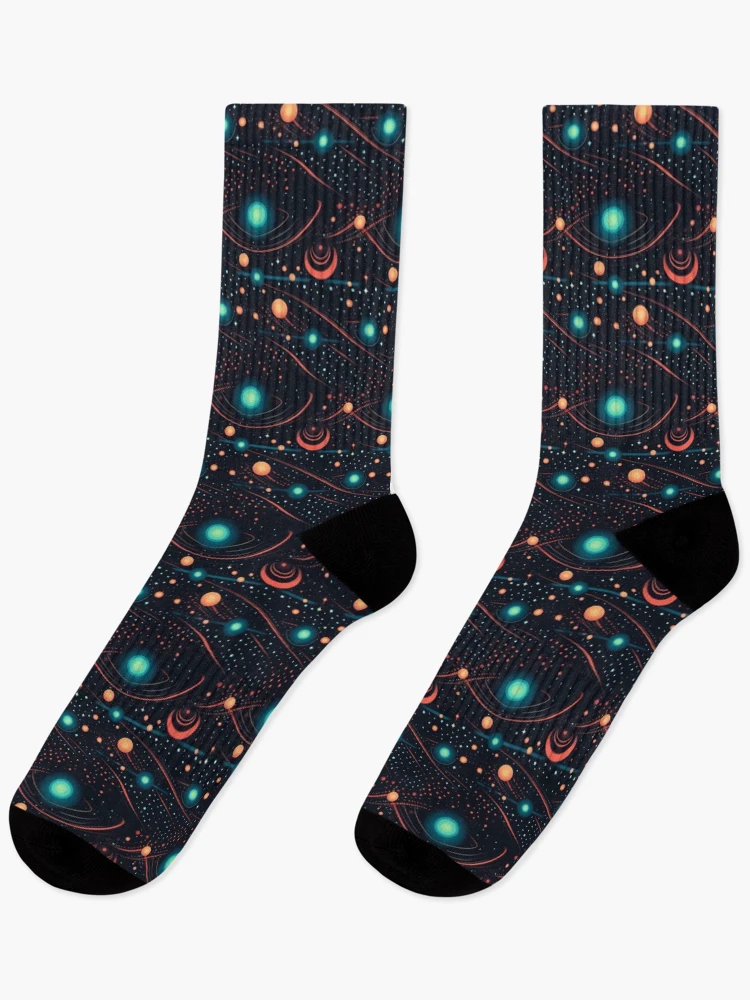 Thumbnail 1 of 5, Socks, Interstellar Pattern designed and sold by SideSignal.
