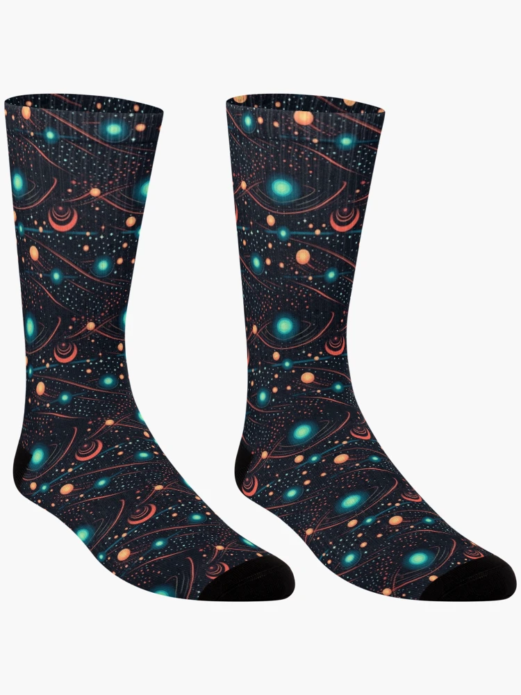 Thumbnail 3 of 5, Socks, Interstellar Pattern designed and sold by SideSignal.