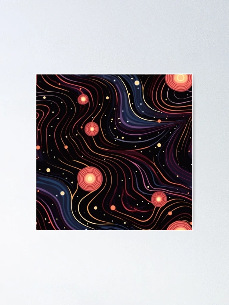 Thumbnail 1 of 3, Poster, Interstellar Pattern designed and sold by SideSignal.