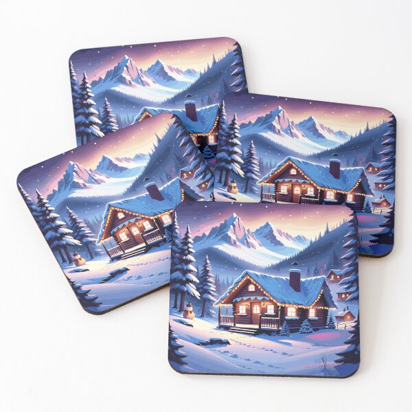 Item preview, Cozy Christmas Cabin Artwork designed and sold by Collision19.