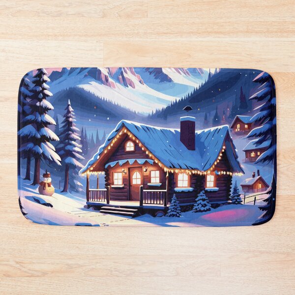 Item preview, Cozy Christmas Cabin Artwork designed and sold by Collision19.