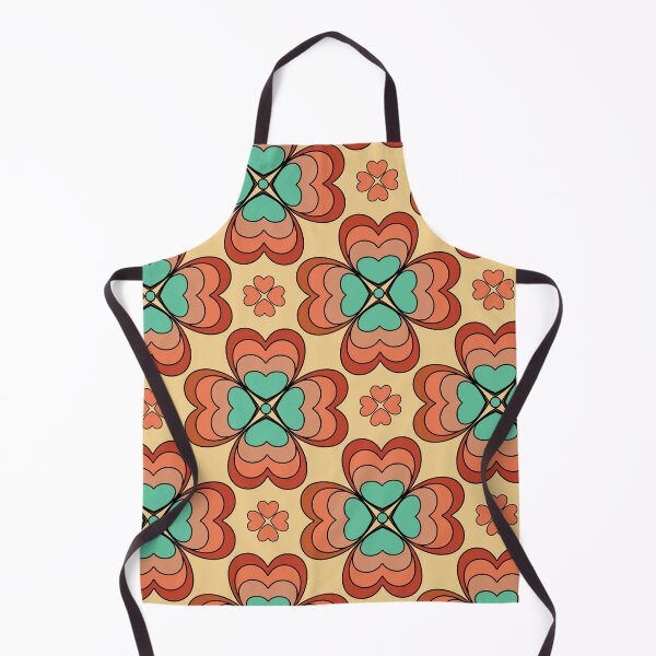 Item preview, Retro Hearts with a Boho Vibe in Soft Orange and Mellow Yellow designed and sold by Aureusglow.