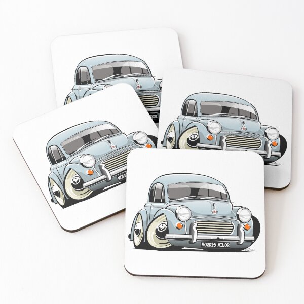 Item preview, Morris Minor 1000 saloon caricature - blue designed and sold by car2oonz.