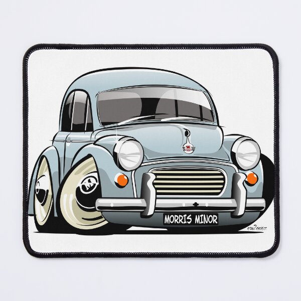 Item preview, Morris Minor 1000 saloon caricature - blue designed and sold by car2oonz.