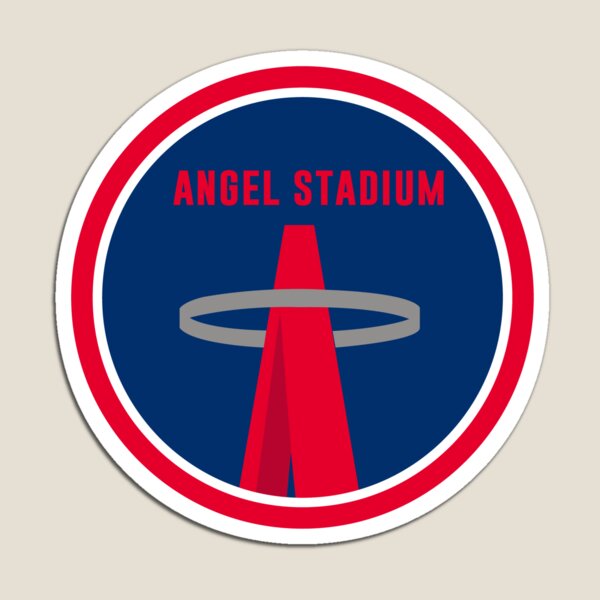 LA Angels Halo Logo Type MLB Baseball Die-Cut Round MAGNET