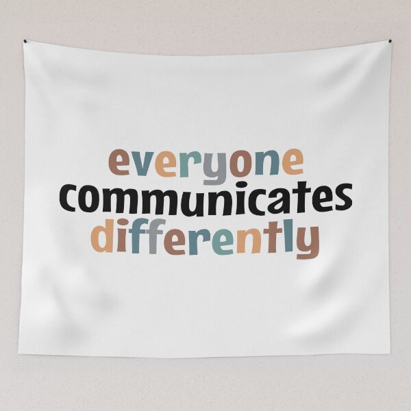 Item preview, Everyone Communicates Differently - Autism awareness designed and sold by MOONINSPIRATION.