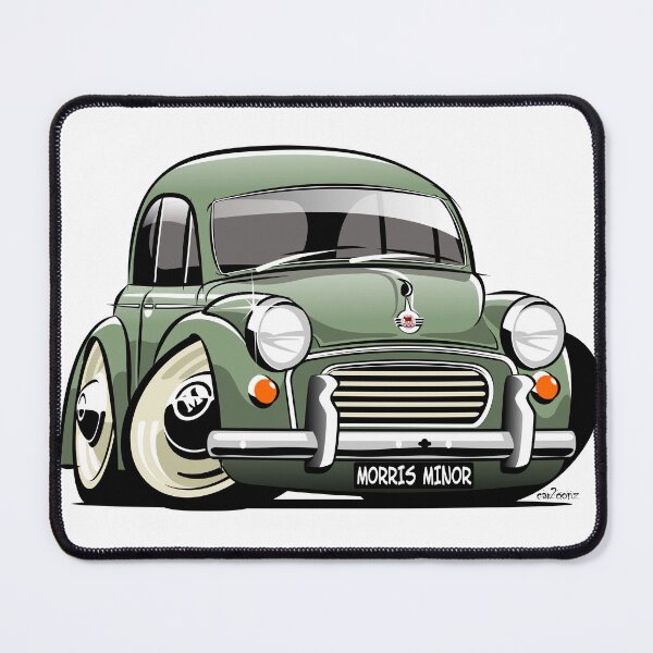 Item preview, Morris Minor 1000 saloon caricature - green designed and sold by car2oonz.
