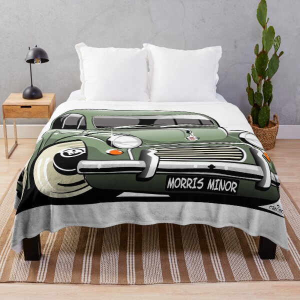 Item preview, Morris Minor 1000 saloon caricature - green designed and sold by car2oonz.