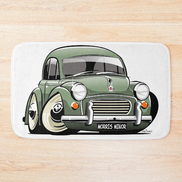 Item preview, Morris Minor 1000 saloon caricature - green designed and sold by car2oonz.