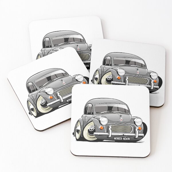Item preview, Morris Minor 1000 saloon caricature - grey designed and sold by car2oonz.