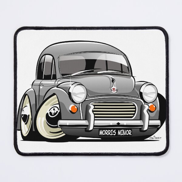 Item preview, Morris Minor 1000 saloon caricature - grey designed and sold by car2oonz.