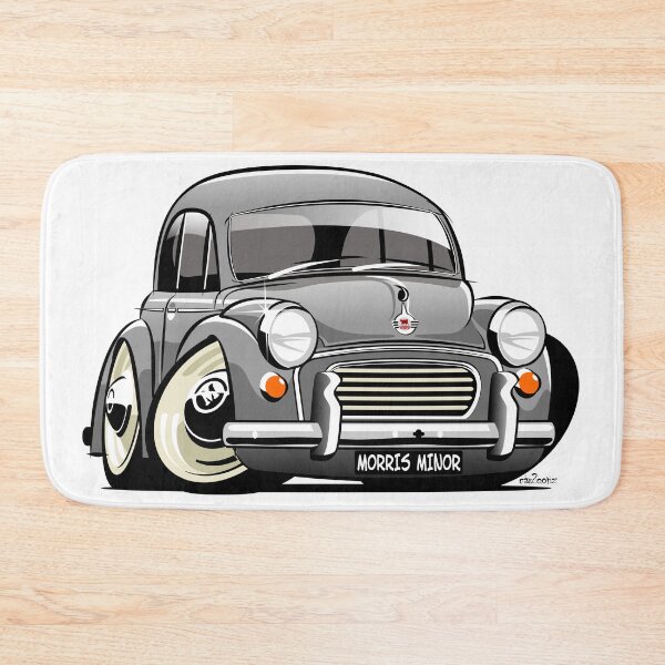 Item preview, Morris Minor 1000 saloon caricature - grey designed and sold by car2oonz.