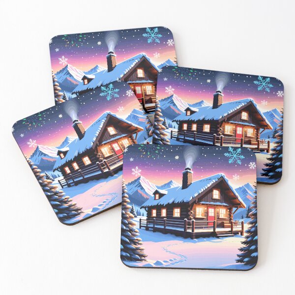Item preview, Cozy Christmas Cabin Artwork designed and sold by Collision19.