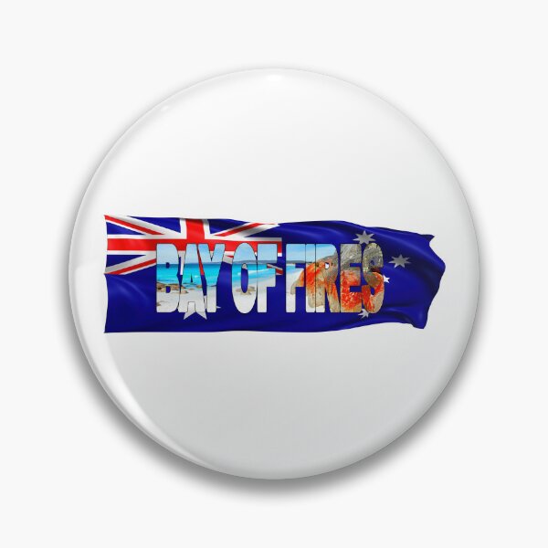 Item preview, BAY OF FIRES - Tasmania Australia with Flag designed and sold by Adam Gormley.