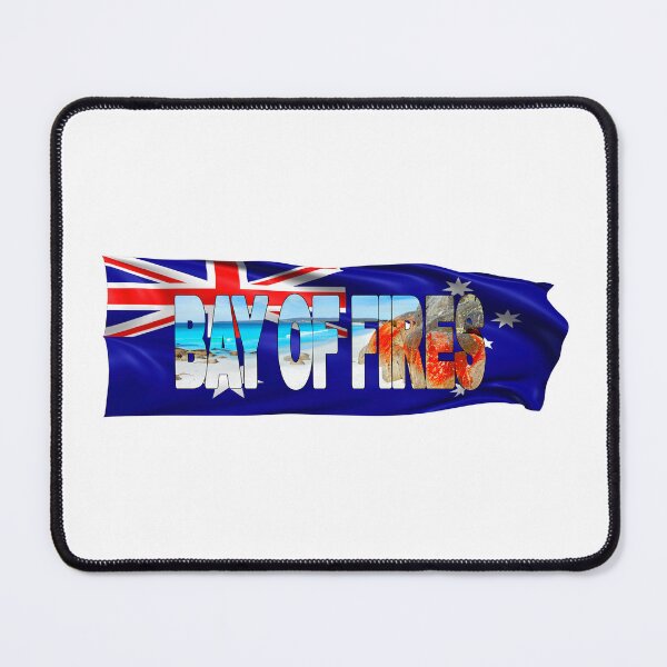 Item preview, BAY OF FIRES - Tasmania Australia with Flag designed and sold by Adam Gormley.
