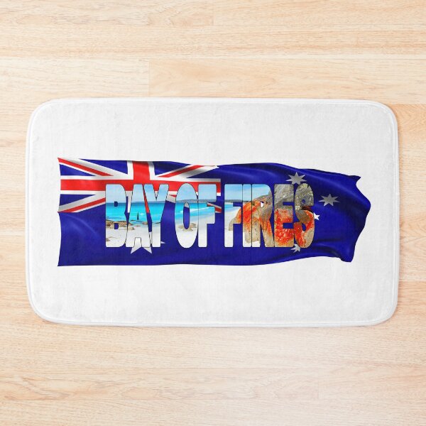 Item preview, BAY OF FIRES - Tasmania Australia with Flag designed and sold by Adam Gormley.