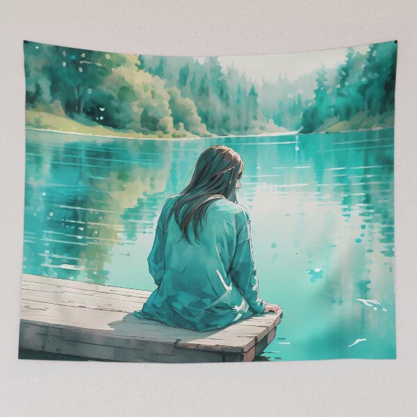 Item preview, Aquatic Poetics: Digital Art that Expresses Grief with Digital Brush Strokes designed and sold by Artedig.
