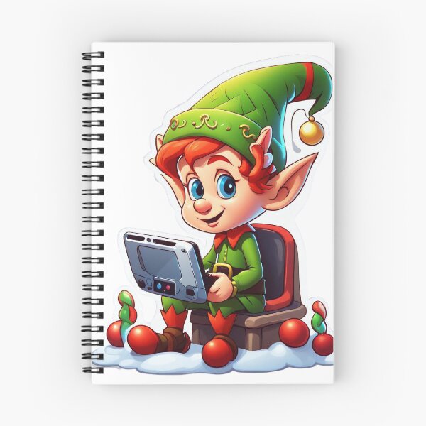 Item preview, Christmas Elf Playing Video Games designed and sold by SoloCraftStudio.