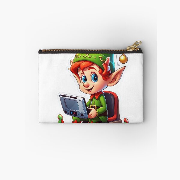 Item preview, Christmas Elf Playing Video Games designed and sold by SoloCraftStudio.