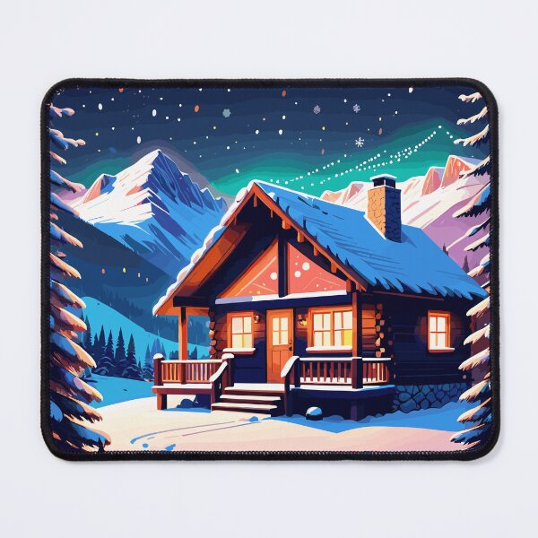 Item preview, Cozy Christmas Cabin Artwork designed and sold by Collision19.