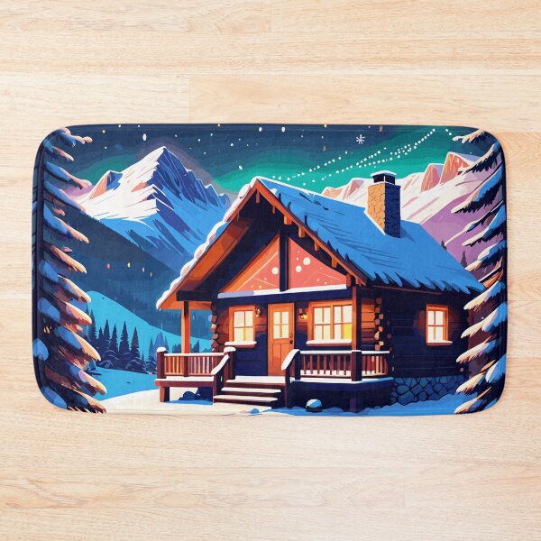 Item preview, Cozy Christmas Cabin Artwork designed and sold by Collision19.