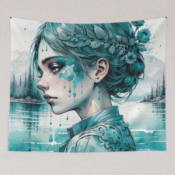 Item preview, Echoes of Silence: Digital Art that Transmits the Deep Sorrow of the Lake designed and sold by Artedig.