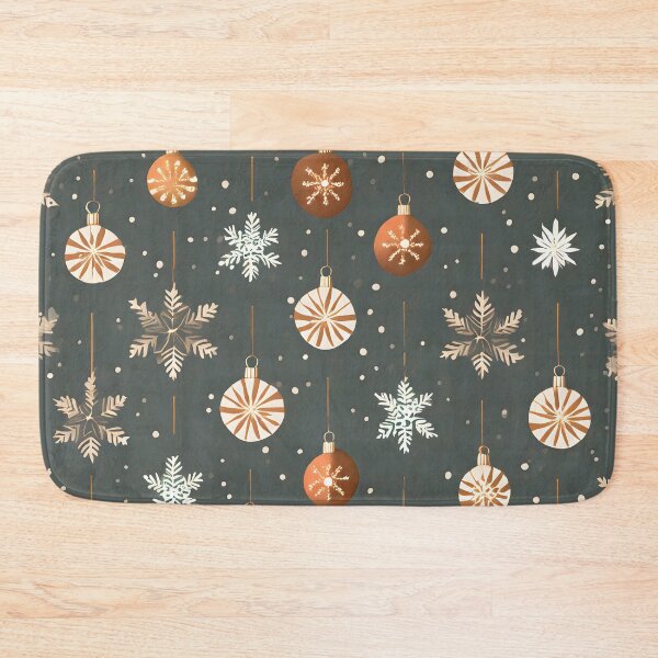 Item preview, Abstract christmas pattern with snow flakes and xmas ornaments  designed and sold by emaotx.