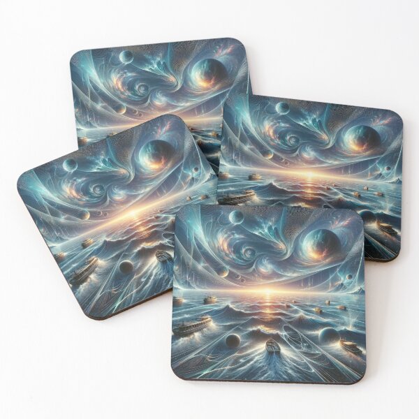 Item preview, Boats Lost in a Surreal Cosmic Ocean designed and sold by Newpixelland.
