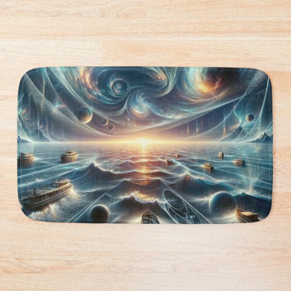 Item preview, Boats Lost in a Surreal Cosmic Ocean designed and sold by Newpixelland.
