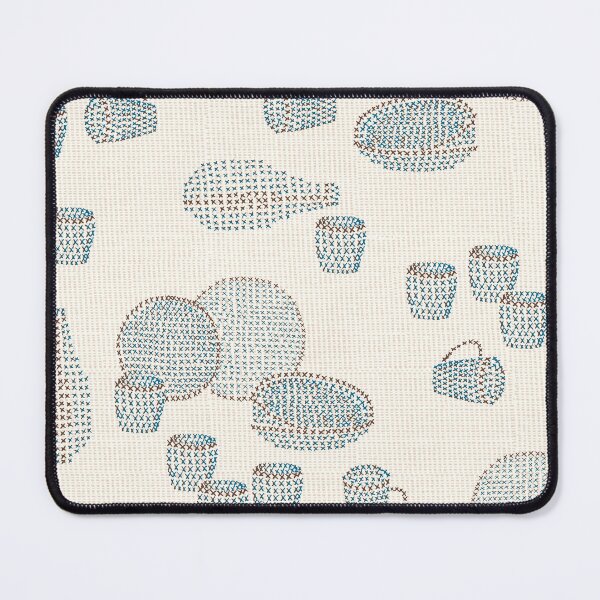 Item preview, Hand drawing cross Stitch pottery designed and sold by artbyruthandco.