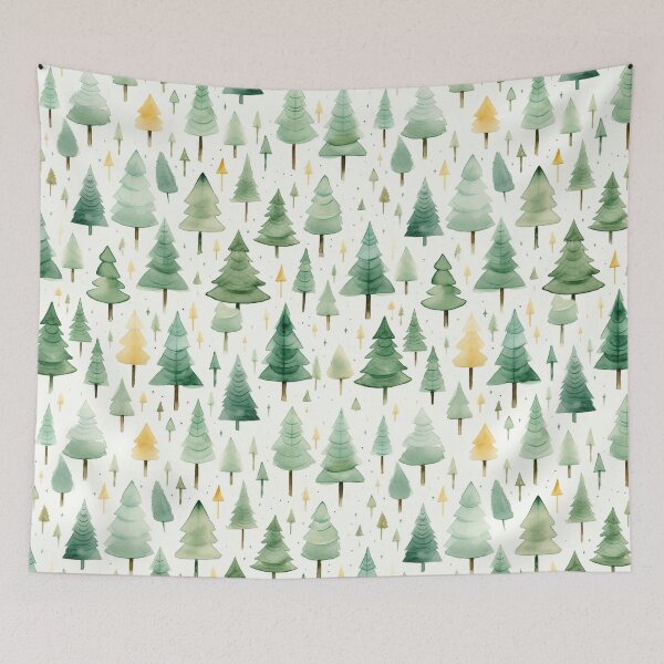 Item preview, Watercolor Christmas Trees designed and sold by ReverseBleach.