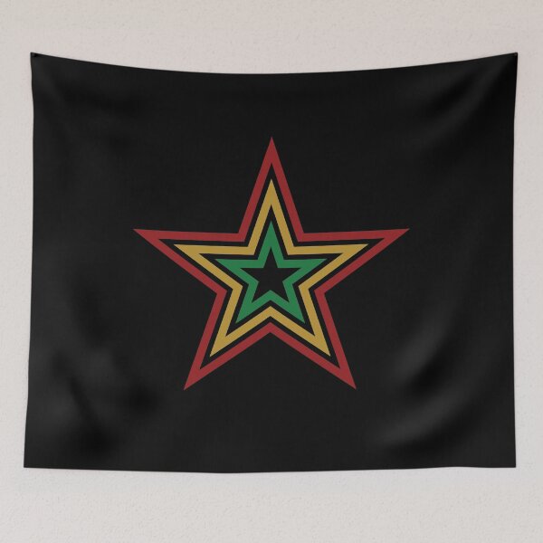 Item preview, Reggae Harmony: Geometric Rasta Stars designed and sold by reggaeartgifts.