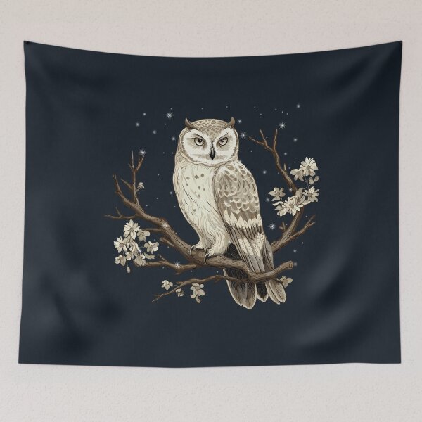 Item preview, Winter Owl, Snowy Owl, Christmas Snow Winter Aesthetic designed and sold by GirlGlowGraphic.