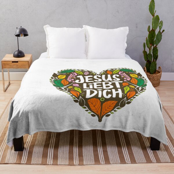 Item preview, Jesus loves you - flower heart designed and sold by Seelenretter.