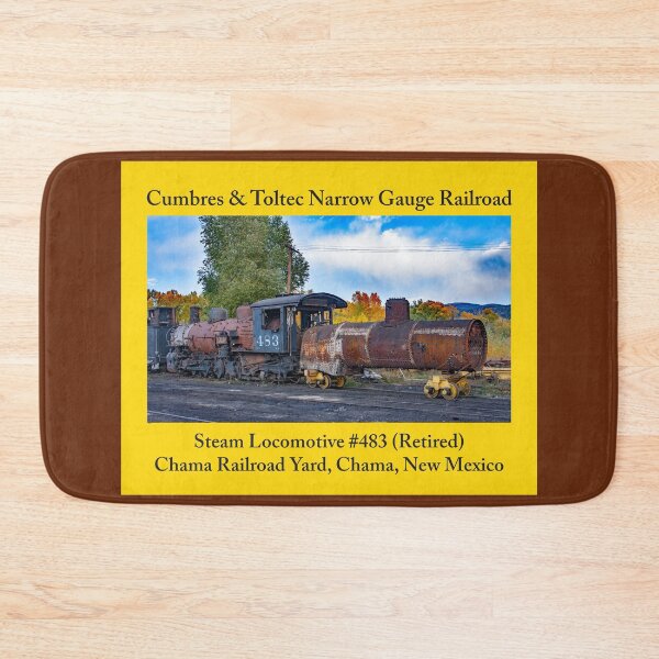 Item preview, Steam Trains As Home Decor: Stickers, Magnets, Desk Mats, Mouse Pads, Pillows, Totes, Mugs, Wall Art, Comforters, Shower Curtains, Clocks, Art Prints, Throw Blankets, Bath Mats, Jigsaw Puzzles & More designed and sold by MoreEZUSA-Here.