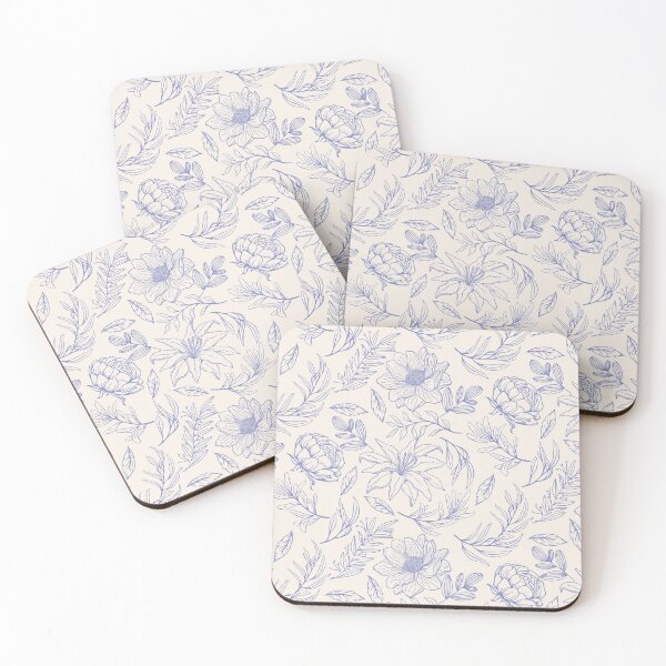Item preview, Botanical Floral design - Blue floral art designed and sold by VIBEARTZDESIGN.