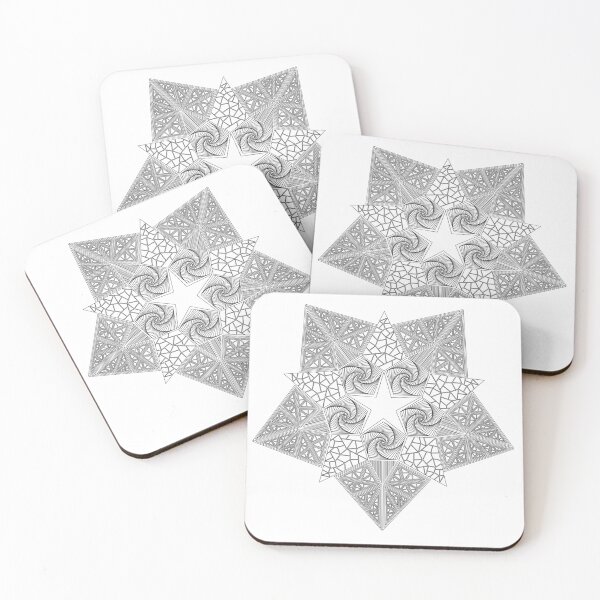 Item preview, Five Pointed Star With Twirly Pentagons designed and sold by DHTDesigns.