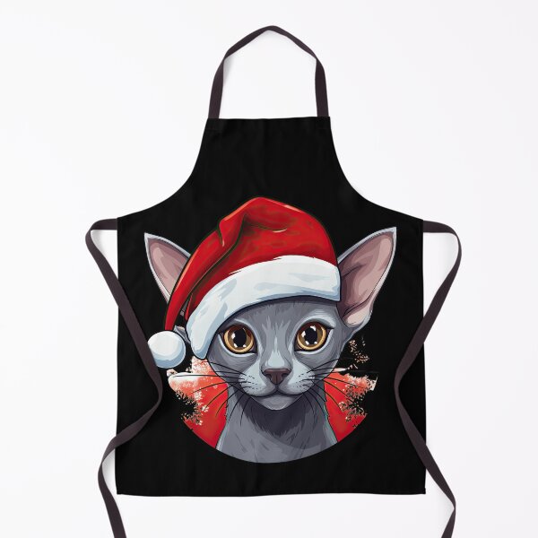 Item preview, A Festive Copper-eyed Oriental Blue Cat designed and sold by Nicholson Street Creative.