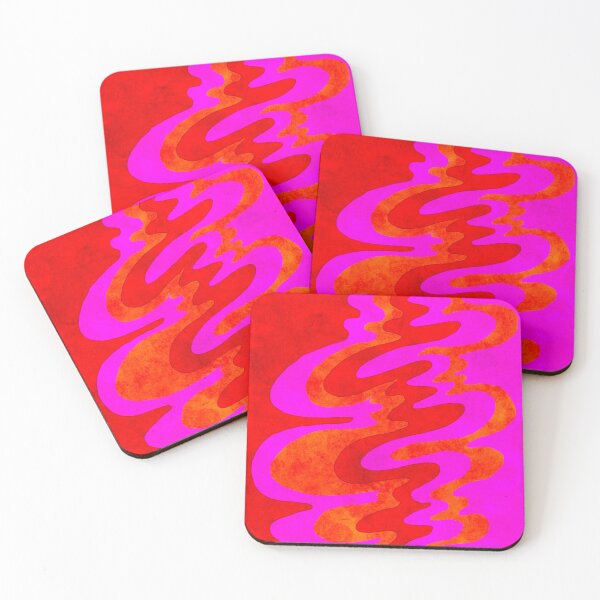 Item preview, Painted Waves of Red, Pink and Orange designed and sold by SoshanaC.