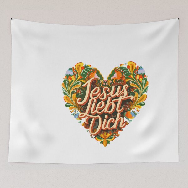 Item preview, Jesus loves you - flower heart (2) designed and sold by Seelenretter.